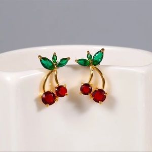 Cherry stud earrings 🍒